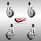 Service Caster 5 Inch 316SS Thermoplastic Rubber Swivel 1-5/8 Inch Stem Caster Brake SCC, 2PK SCC-SS316EX20S514-TPRB-2-TLB-2-158 - alternate 4